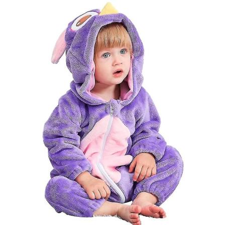 Unisex Baby Djurdräkt Vinter Höst Flanell Huvad Romper Cosplay Owl 70