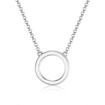 Avoin ympyräkaulakoru sterlinghopeaa, 18 + 2