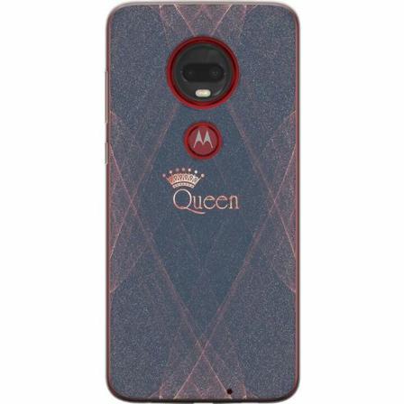 Motorola Moto G7 Plus Genomskinligt Skal Queen