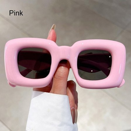 Y2K Aurinkolasit Neliö Aurinkolasit PINKKI PINKKI