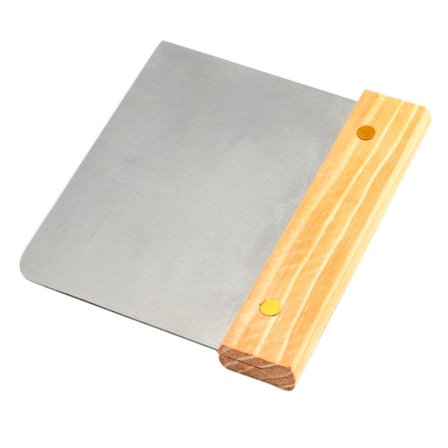 Rustfritt Stål Skrape Bakeverktøy Trehåndtak Deigskrape Kutter Kjøkken Bakeverktøy