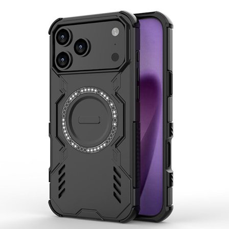 MagSafe-skal för iPhone 17 Pro Max, värmeavledning och fallsäkert, svart