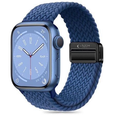 Tech-Protect Nylonmag-rem til Apple Watch 4/5/6/7/8/9/SE/Ultra 1/2 (42/44/45/49 mm) - Blå