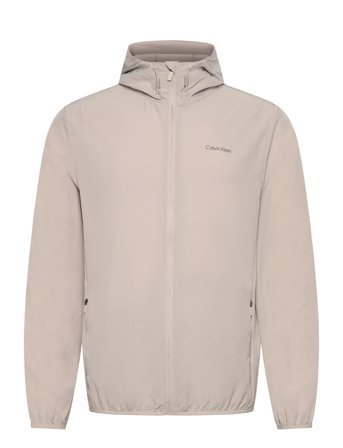 Calvin Klein Golf Latitude Hooded Full Zip Windbreaker - Cream - XL