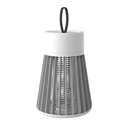 Genopladelig Insektfælde til Hjem og Camping - Myggebekæmper med Sikkerhedsgitter, Trådløs Fluefanger med Lilla Lys, USB-opladning