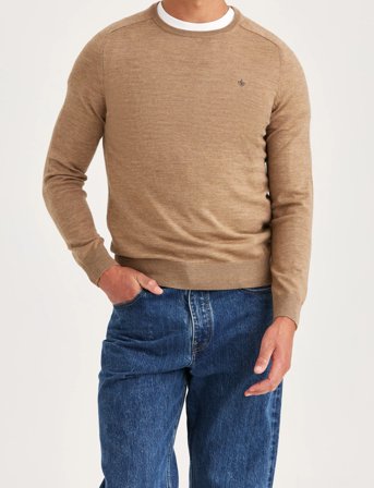 Morris Merino Oneck - Beige - L