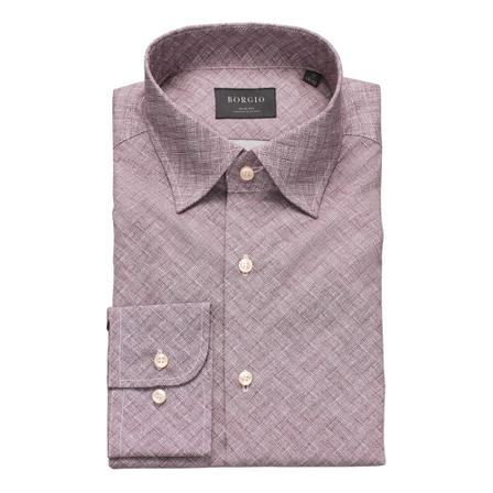 Borgio, Koszula calimera długi rękaw slim fit 00225 Czerwony, Mężczyzna, Rozmiar: M
