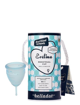 Belladot Evelina Menstrual Cup Small & Medium - Blue - ONE SIZE