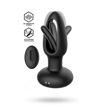 Sasha Vibrating Plug With Flipping Tongue & Remote