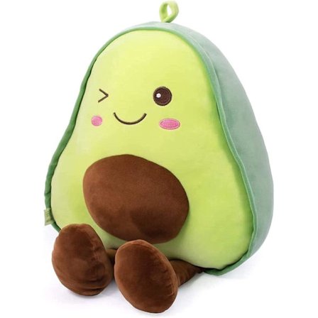 Fyldt Avocado Plys Teddy 16,5 Tommer (inkl. Ben), Frugt Blød Plys Plys