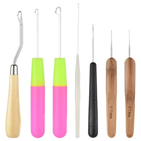 Dreadlocks-virkkauskoukut hiustenpidennystyökalu punotuille hiusmatoille