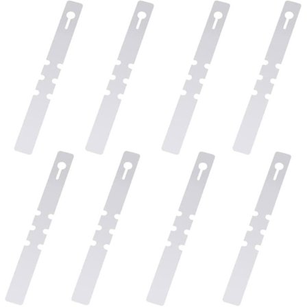 100 stk. plantetiketter i plast, plantetiketter i plast, plantehengende etiketter, vanntett (hvit, 2x20 cm)