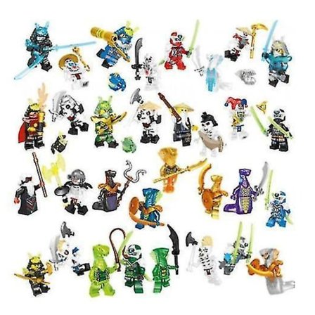 Sæt med 32 stk. Ninjago Mini Figurer Kai Jay Sensei Wu Master Byggeklodser Legetøj