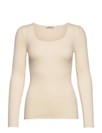 Alaani Crewneck Pullover Striktrøje Creme ARMEDANGELS