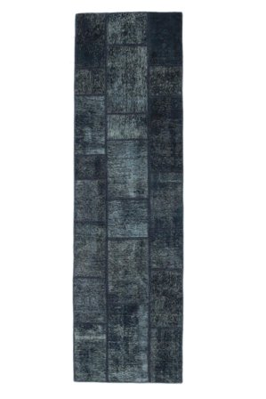 Tapis Patchwork 75X256 De Couloir Noir (Laine, Perse)