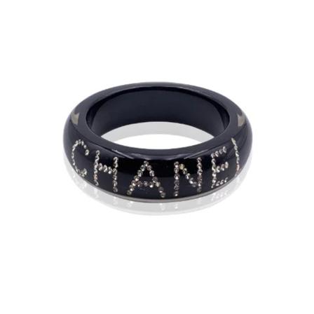 Chanel Vintage, Pre-owned Plastic bracelets Zwart, Dames, Maat:ONE Size