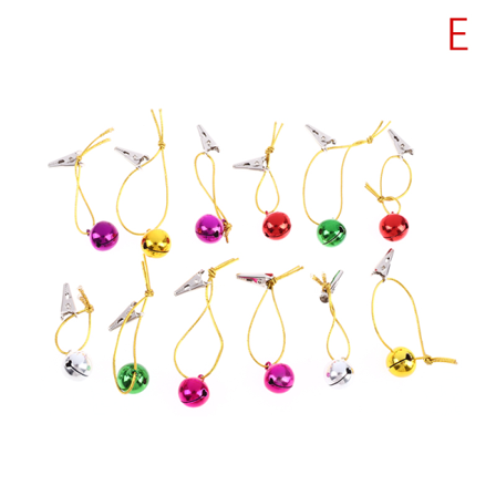 12 St Skägglök Bell Ornaments Färgglada Jul Ansiktshår D