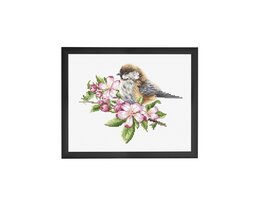 Broderikit Billede Fugl & Blomster - Luca-S