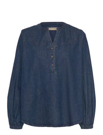 Pd-Harper Chambrey Blouse Navy Pieszak