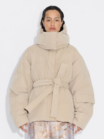 Holzweiler - Steilia Brushed Down Jacket - Beige - Womens - Small