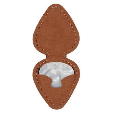 {PL}Aitoa nahkaa oleva plektrakotelo kitaran plektroille, säilytyspussi, plektran pidike, matkapuhelinpidike