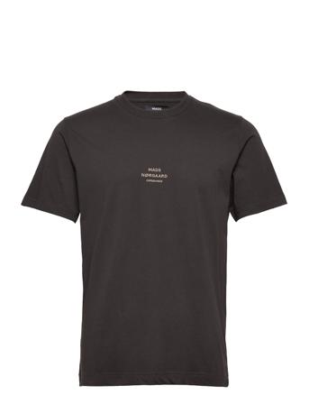 Organic Twin Embroidery Tee T-shirt Sort Mads Nørgaard