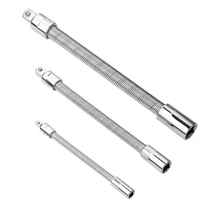 3 stk. fleksible skjøteledninger for pipe 1/4 3/8 1/2 fleksibel pipeskjøte stangsett drivlys slagforlenger