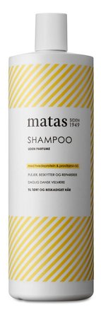 3 for 2 - Matas Striber Shampoo til Tørt og Beskadiget Hår Uden Parfume 1000 ml, Hår, Shampoo, Hårshampoo
