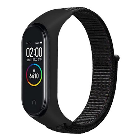 Nylonarmband Xiaomi Mi Band 5/6/7 Svart