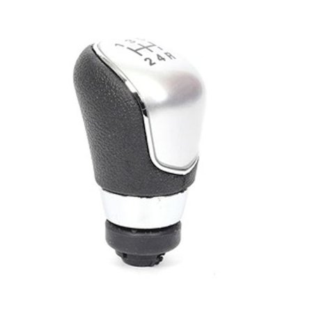 Bil Växelspak Knopp Spak Gaitor för Ford Focus mk2 FL Focus mk3 Fiesta mk7 Transit Connect Kuga C-max FL B-max S-max - 5 växlad silver