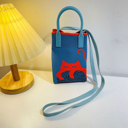 Strik Håndtaske Knot Håndledstaske BLÅ