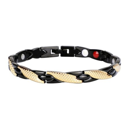 Magnetarmband Hälsoarmband SVART OCH GULD Black and Gold