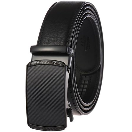 Sort Læderbælte til Mænd, Ægte Læder Dress Designer Bælter til Mænd, Fas