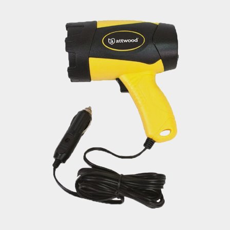 Handheld searchlight / headlight Attwood, LED, 12 V, 5 W, yellow / black