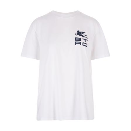 Etro, T-Shirts Wit, Dames, Maat:M,Katoen