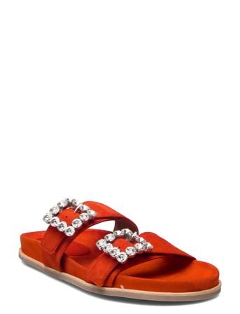 A4120 Shoes Summer Shoes Flat Sandals Rød Billi Bi*Betinget Tilbud