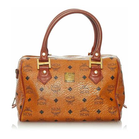 MCM Pre-owned, Pre-owned Shoulder Bags Bruin, Dames, Maat:ONE Size