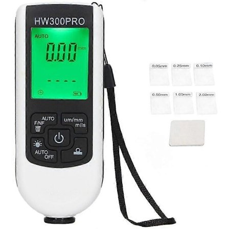 ABS Digital Tykkelsesmåler med Bærbar Snor Auto-Sluk Funktion Malingsmåler til Eksteriør Hvid