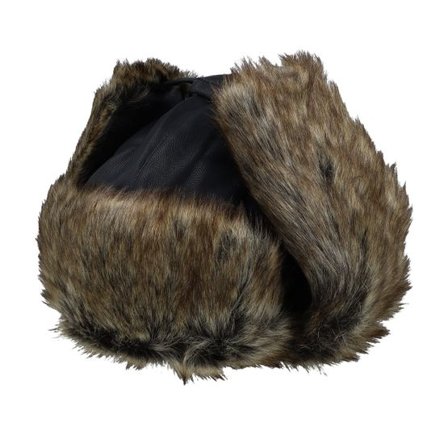 Jaxon & James - Svart trapper Beanie - Washed Faux Leather Black Trapper @ Hatstore