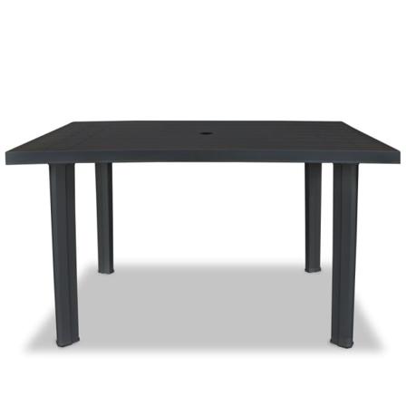 Vidaxl Trädgårdsbord Antracit 126x76x72 Cm Plast Antracit