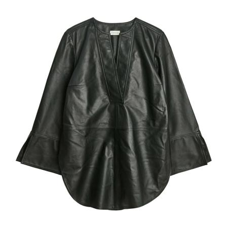 By Malene Birger, Leather shirt llaiyes Zwart, Dames, Maat:M