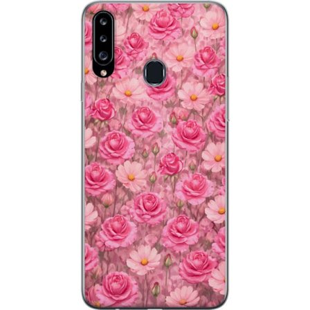 Yhteensopiva Puhelinkuori Samsung Galaxy A20s Petal Reverie Blush Rose