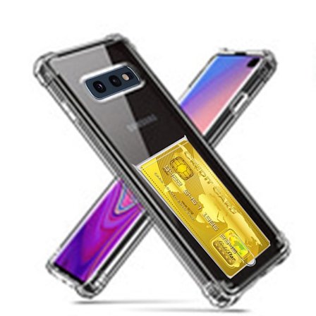 Samsung Galaxy S10E - Stötdämpande Skal med Kortfack