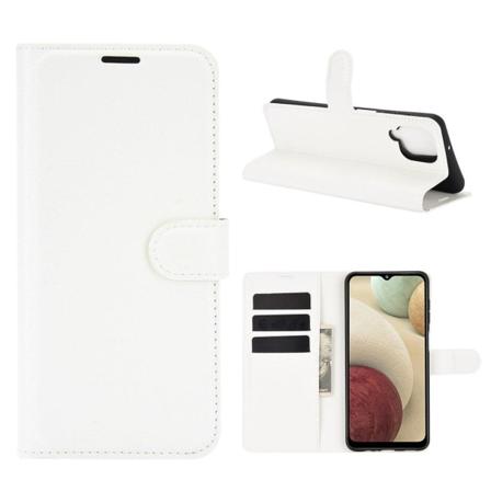 Classic Samsung Galaxy A12 5G flip kuoret - Valkoinen White