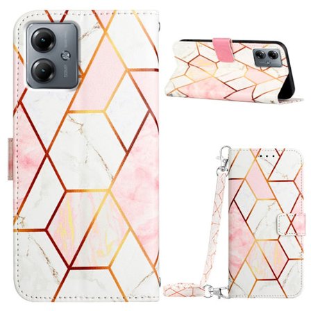 SKALO Motorola Moto G14 Marmori 3D Lompakkokotelo