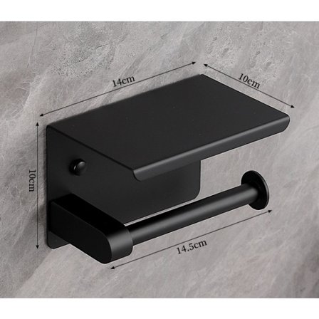 Ikke-perforeret toiletpapirholder i rustfrit stål, 14 * 10