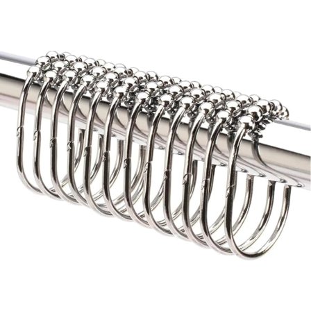 Verhosarja | Leveät suihkuverhorenkaat | Laadukkaat verhorenkaat, jotka sopivat verhotankoon | Premium-verhokoukku.