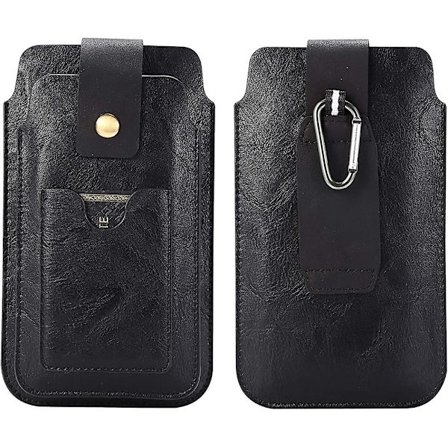 Mobilveske i lær for belte, beltehylster for telefon med Acsergery kortholder, 6,9"/6,5" gave