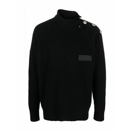 Balmain Turtlenecks Sort, Herre Rullekraver