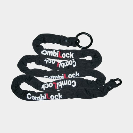 Kettenschloss Combilock, Klasse 3, 180 cm, Ø8.5 mm, schwarz - Boot